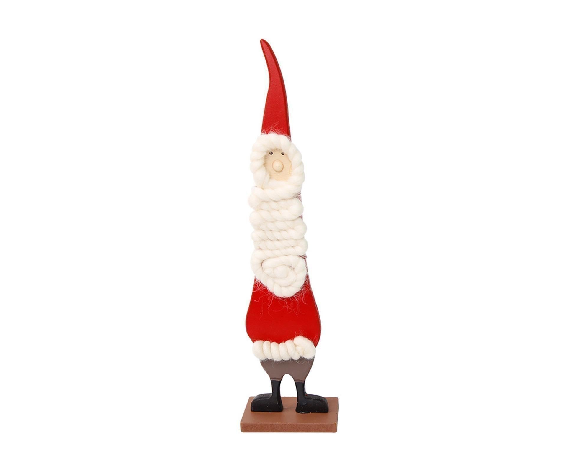 Snowman Ornament Festive Atmosphere Decorate Wood Tea Table Garden Doll Figurine for Home-L - Image 1