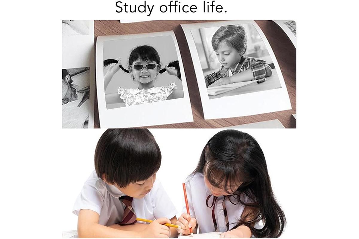Thermal Mini Printer Mini Pocket Wireless Thermal Printer Bluetooth Photo Inkless Sticker Printer Compatible with iOS&Android - White - Image 3