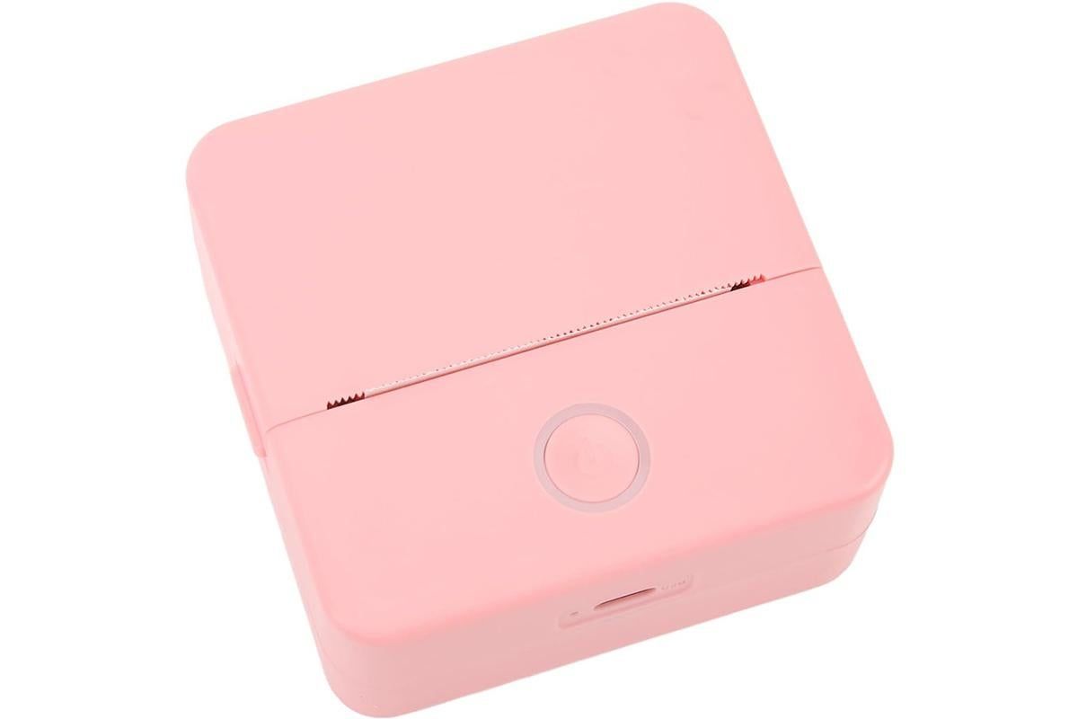 Thermal Mini Printer Mini Pocket Wireless Thermal Printer Bluetooth Photo Inkless Sticker Printer Compatible with iOS&Android - Pink - Image 6
