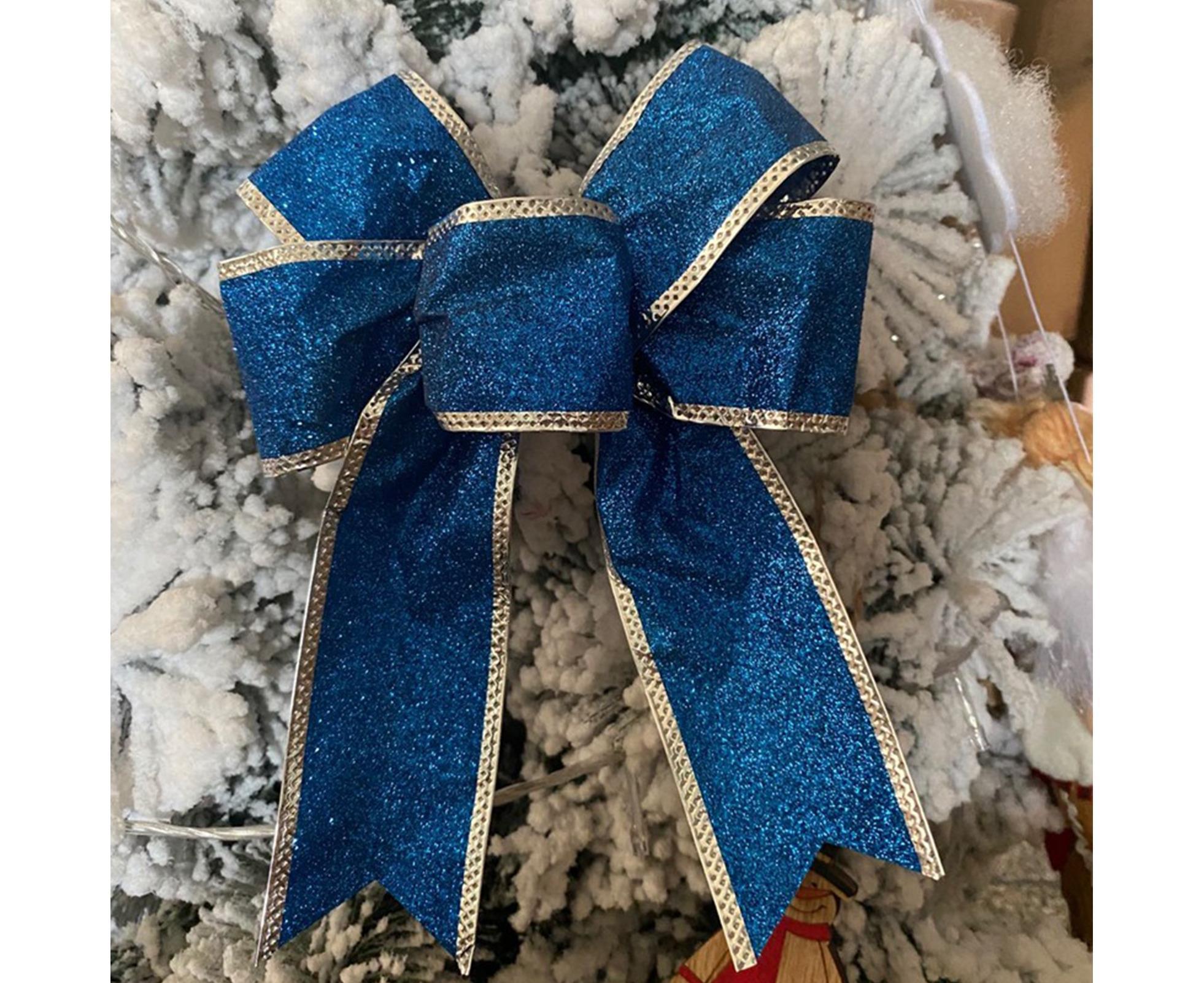 Fabric Xmas Bowknot-Blue - Image 4