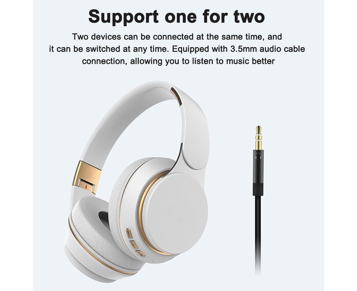 Wireless Headphones - Foldable Stereo - Bluetooth Over Ear Headset with Mic for Sports/Computer - Image 4