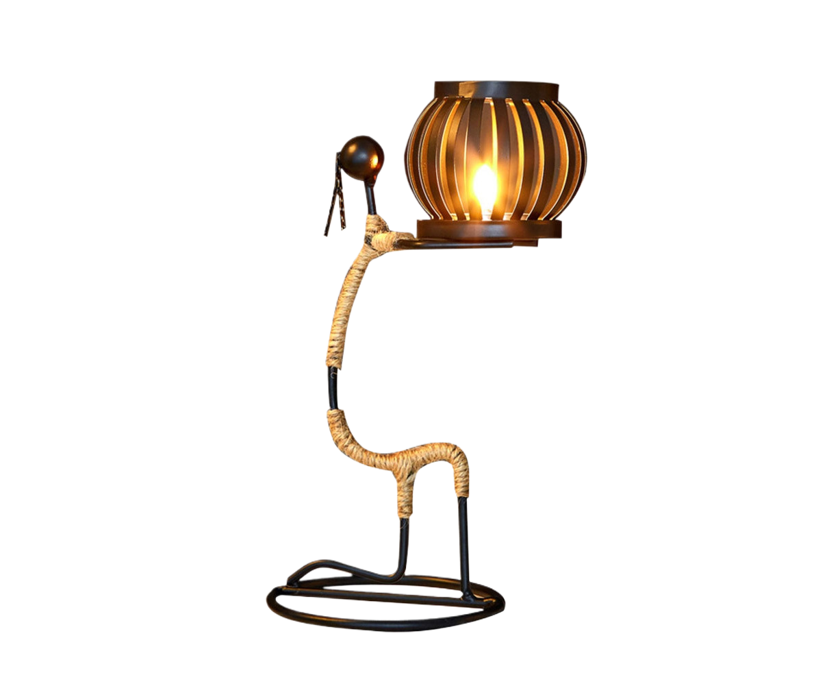 Nordic Candlestick Abstract Iron Men Candle Holder Home Bar Restaurant Decor- G - Image 1