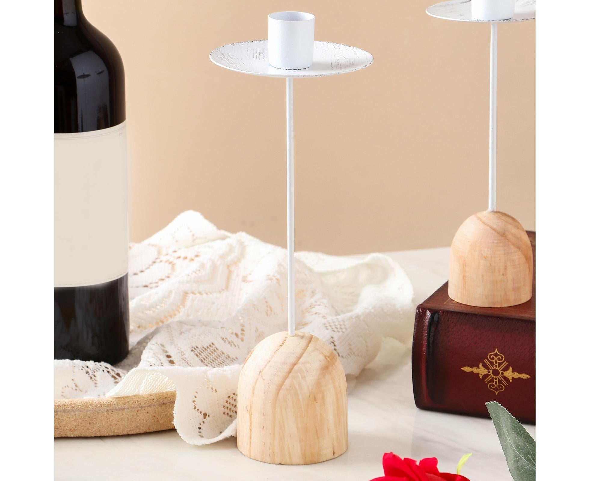 Luxury Wedding Candlestick-L White - Image 2