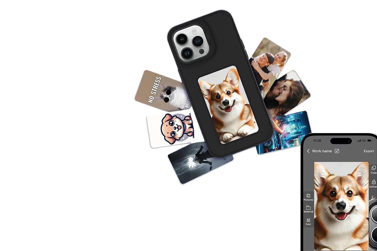 NFC E-Ink Smart Cover iPhone Ink Screen Display Digital DIY Custom Picture Phone Case -Black / iPhone 15 Pro - Image 4