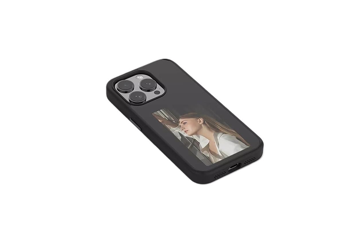 NFC E-Ink Smart Cover iPhone Ink Screen Display Digital DIY Custom Picture Phone Case -Black / iPhone 15 Pro Max - Image 5