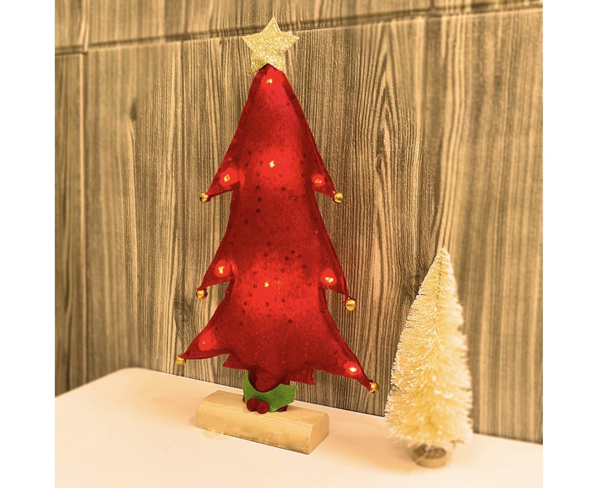 Luminous Mini Christmas Tree Desktop Display Mold Night Light Party Decor Gift-Green - Image 7
