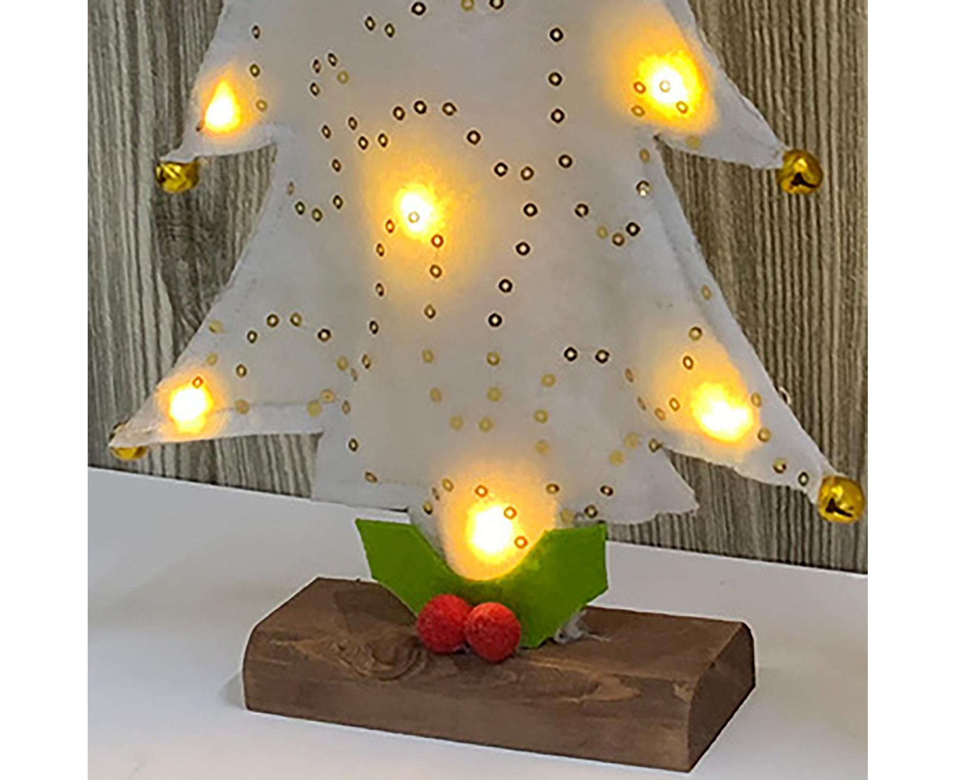 Luminous Mini Christmas Tree Desktop Display Mold Night Light Party Decor Gift-Green - Image 8