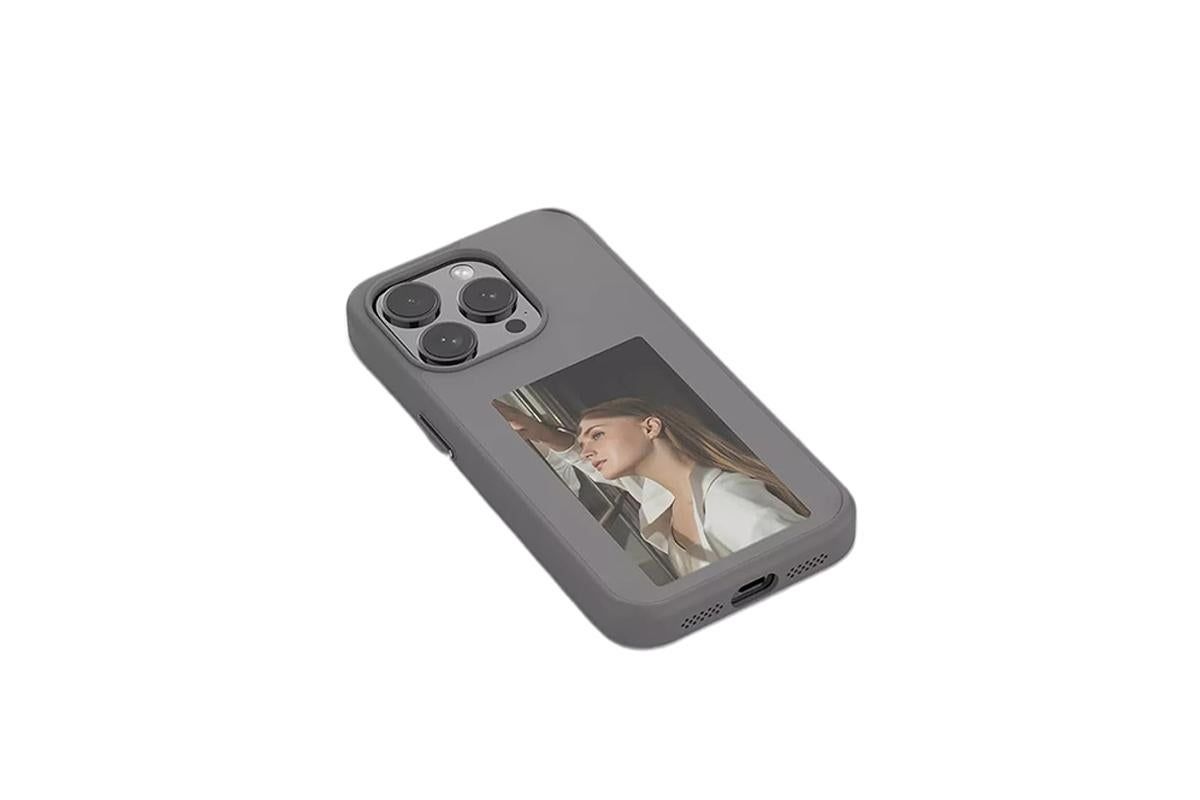 NFC E-Ink Smart Cover iPhone Ink Screen Display Digital DIY Custom Picture Phone Case -Grey /iPhone 15 Pro - Image 4
