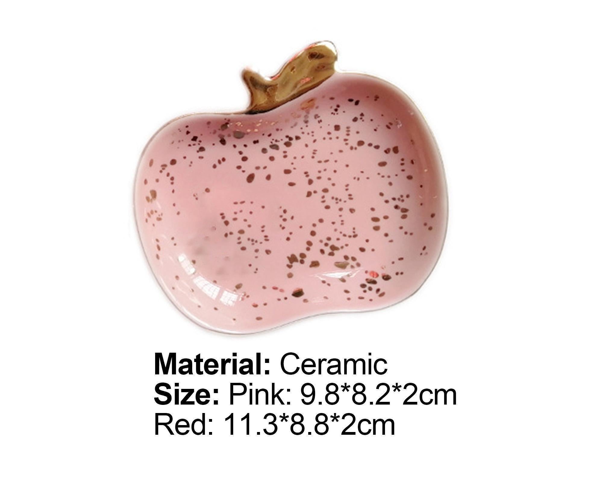 Jewelry Dish Cute Multi-purpose Ceramic Earrings Decorative Display Bowl for Indoor-Pink - Image 7