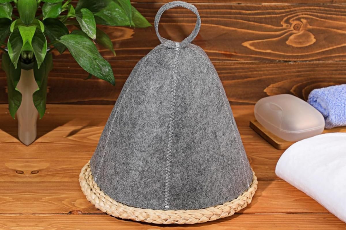 2-Pack Felt Sauna Hats - Quick Dry Bath Caps for Spa & Swimming (23x25cm) - Image 6