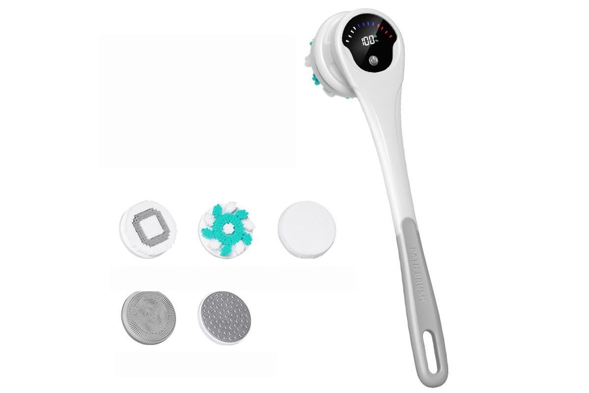 Electric Back Scrubber Body Brush Exfoliating Bath Brush for Shower - Gray - Image 1