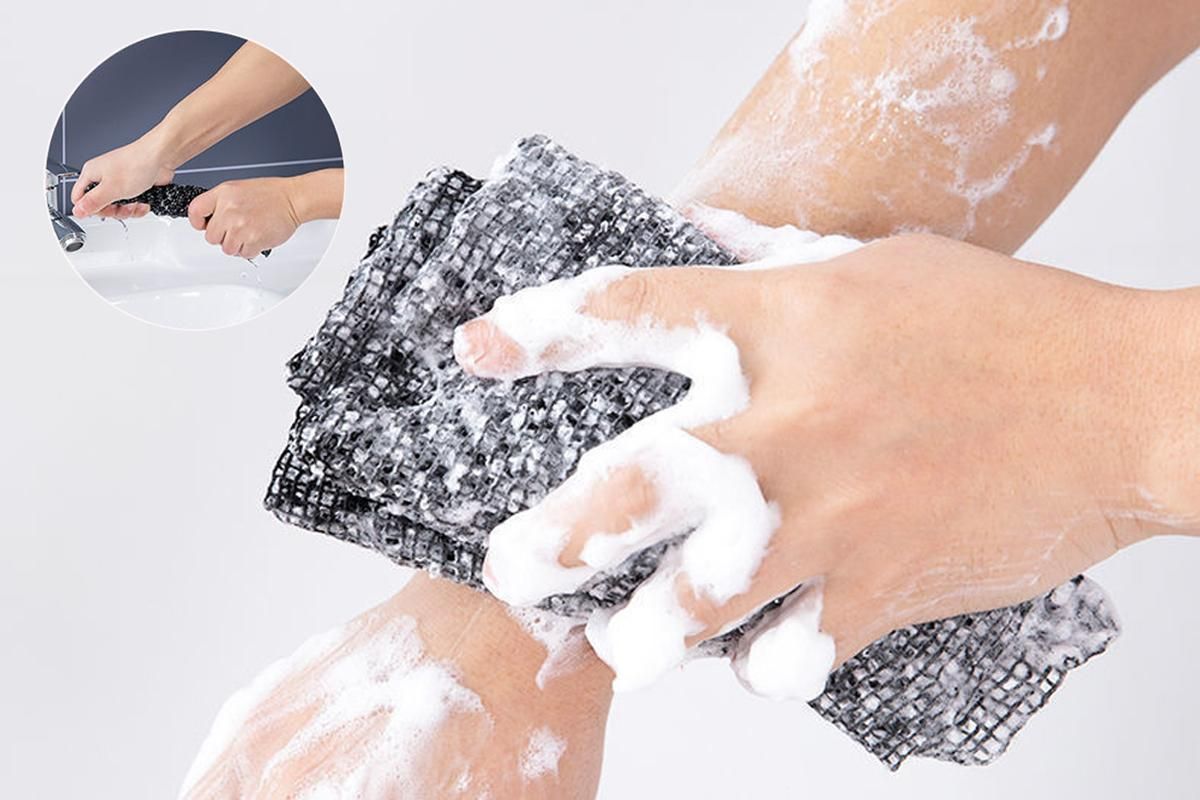 Back Scrubber for Shower Exfoliating Body Scrubber Bath Towel Shower Back Washer Scrub Wash Cloth Exfoliating Washcloth Towel for Men Women - Image 3