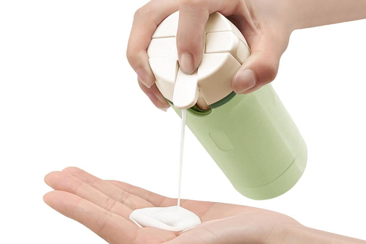 4 in 1 Travel Dispenser with 30ml Travel Bottles Travel Bottles for Shampoo Lotion - Green - Image 6