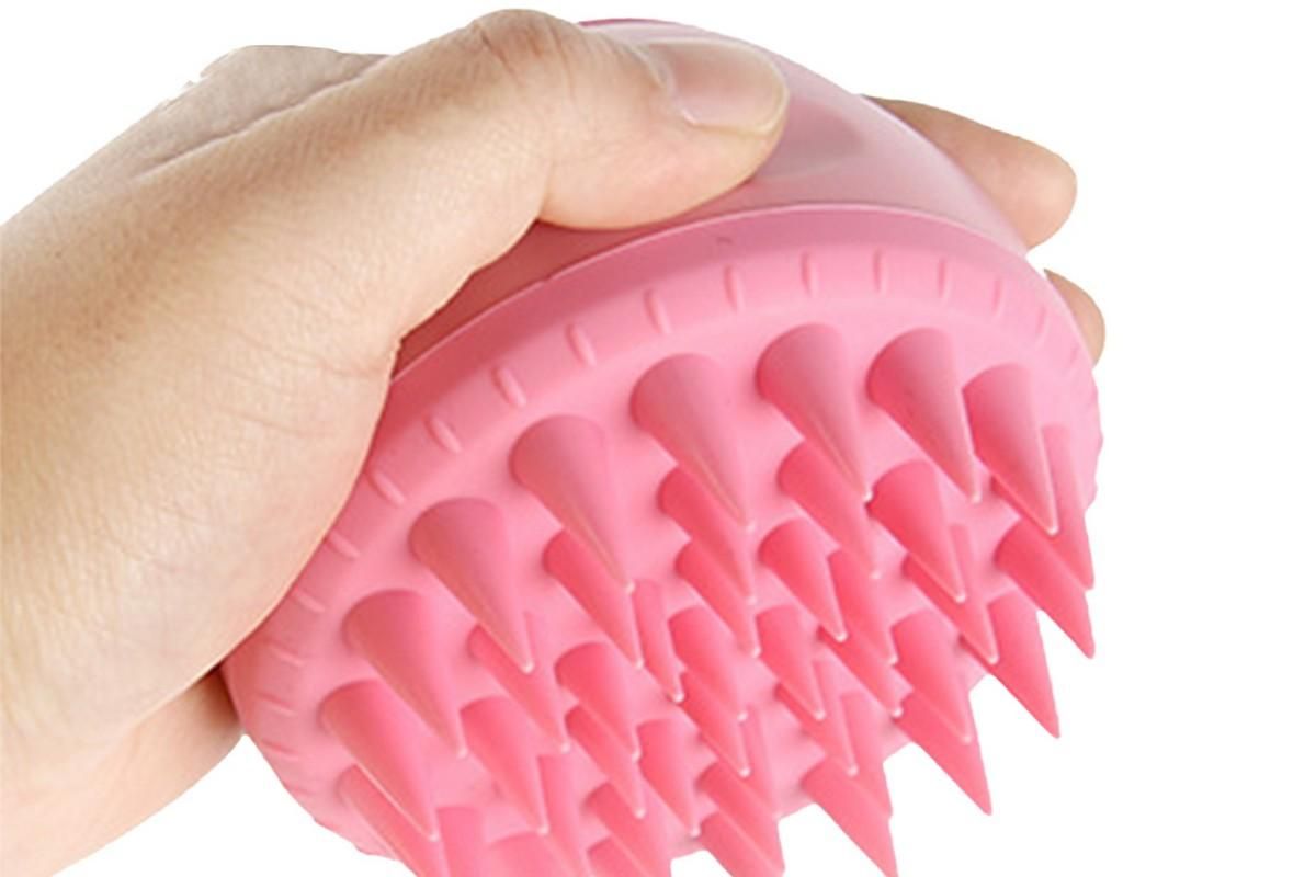 Hair Scalp Massager Shampoo Brush -Pink - Image 2