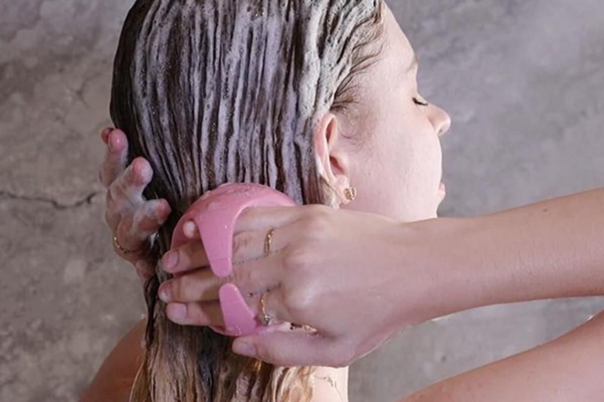 Hair Scalp Massager Shampoo Brush -Pink - Image 3