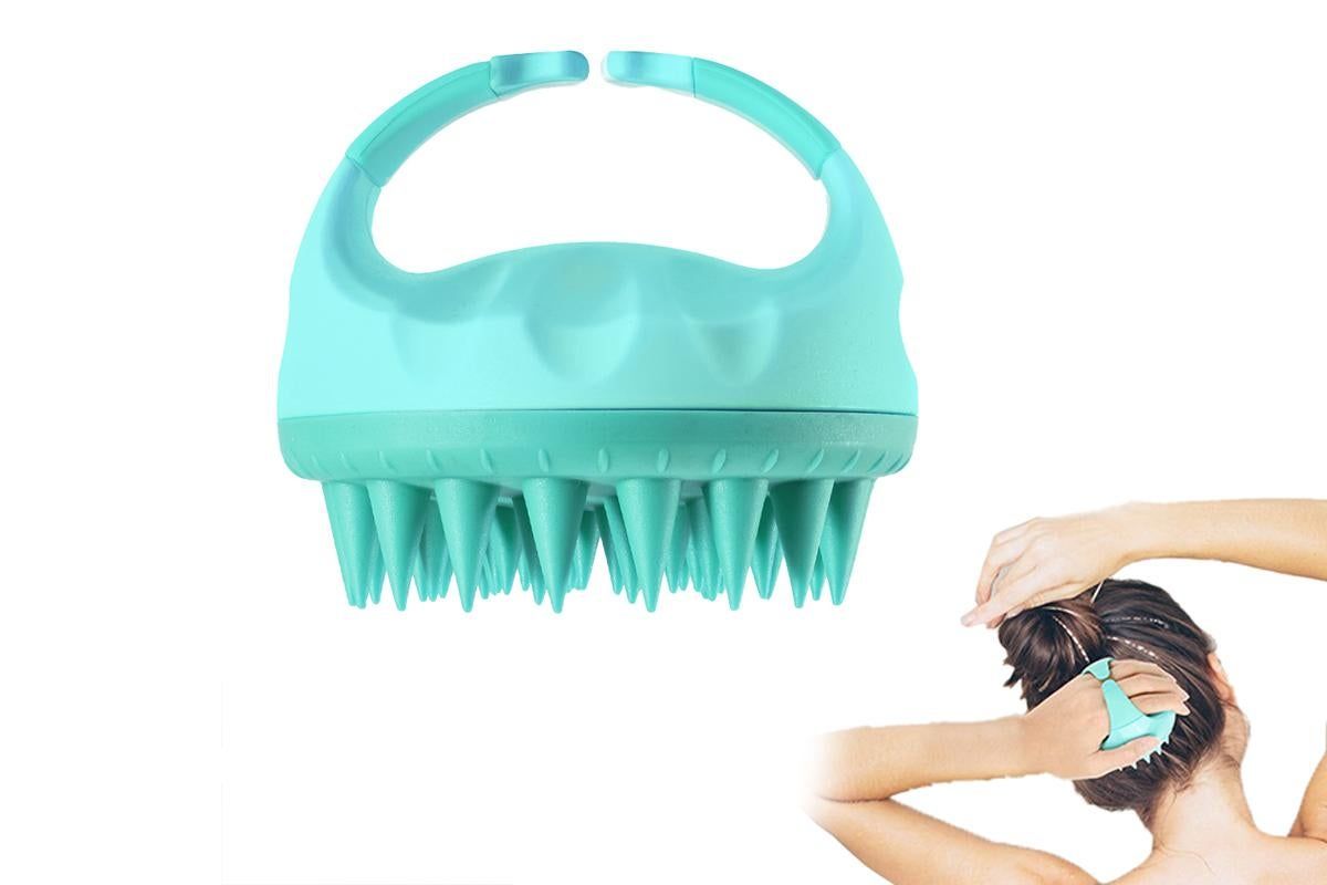 Hair Scalp Massager Shampoo Brush -Green - Image 1