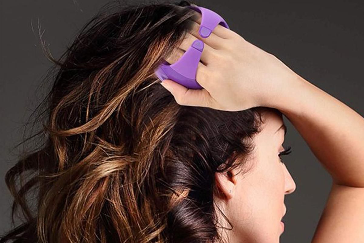 Hair Scalp Massager Shampoo Brush -Purple - Image 2
