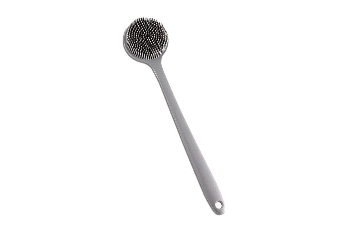 Long Handle Bath Shower Brush Back Scrubber Back Scrubber for Shower Bath Body Brush with Long Handle for Men and Women -Gray - Image 2