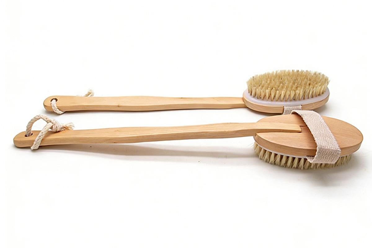 2 Pieces Long Handle Back Shower Brush with Detachable Hand Strap - Image 4