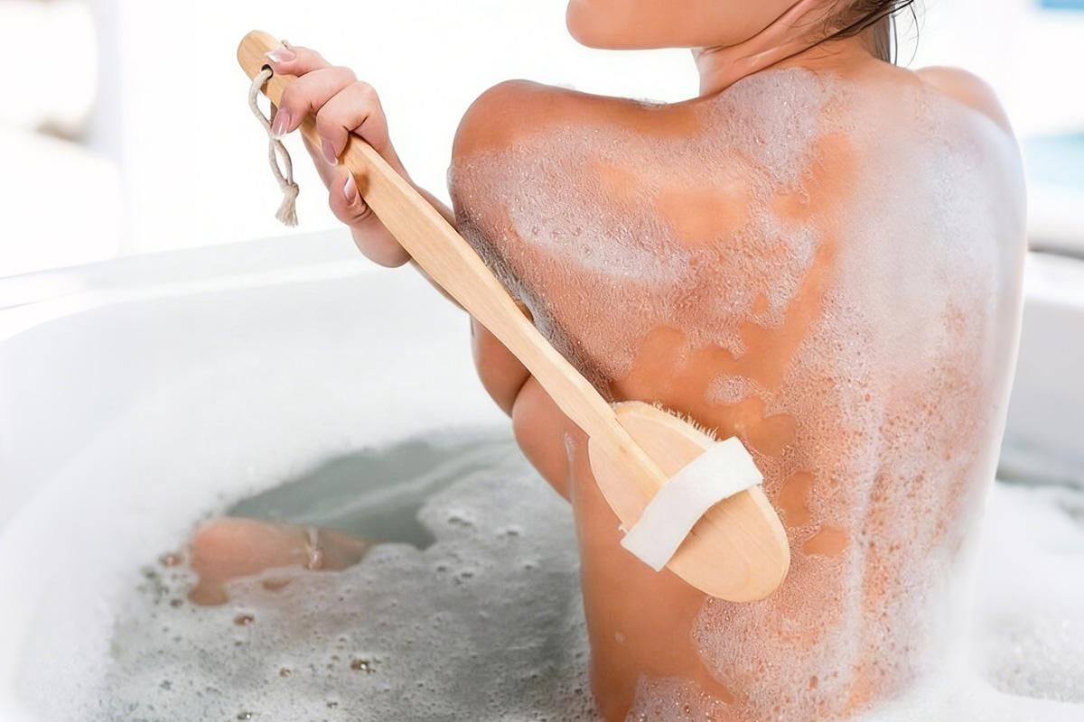 2 Pieces Long Handle Back Shower Brush with Detachable Hand Strap - Image 6