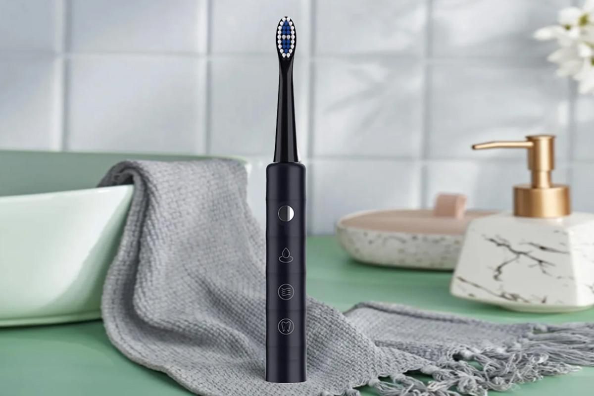 Electric Toothbrush for Adults Powerful Sonic Toothbrush 6 Modes with 4 Replacement Brush Heads - Black - Image 5