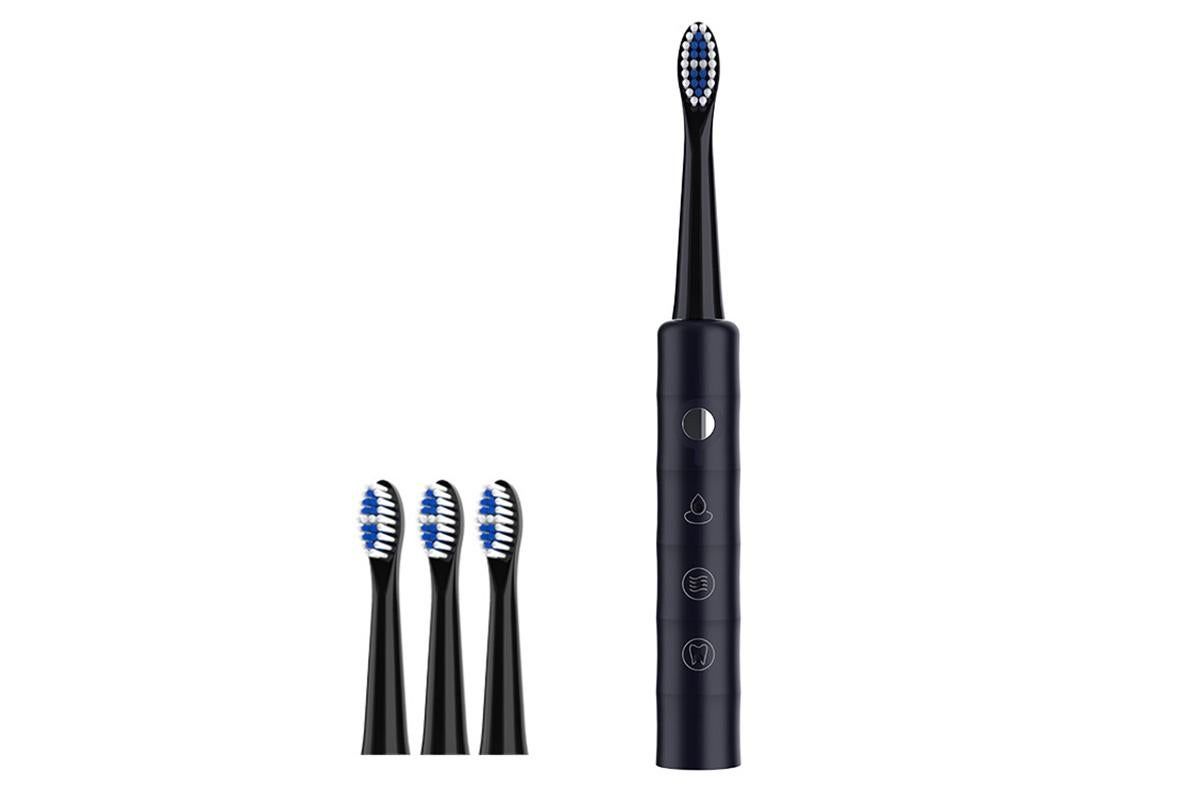 Electric Toothbrush for Adults Powerful Sonic Toothbrush 6 Modes with 4 Replacement Brush Heads - Black - Image 6