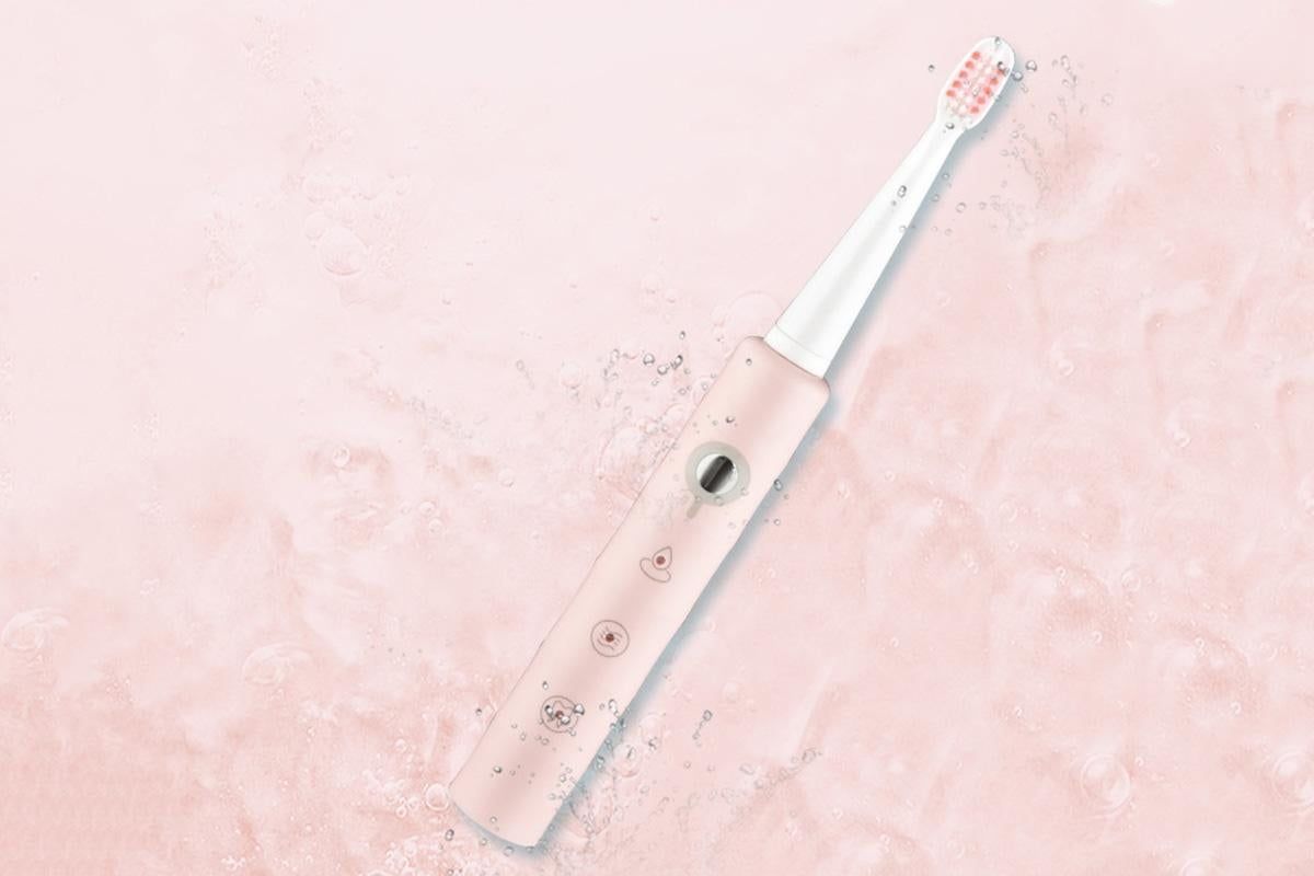 Electric Toothbrush for Adults Powerful Sonic Toothbrush 6 Modes with 4 Replacement Brush Heads - Pink - Image 3