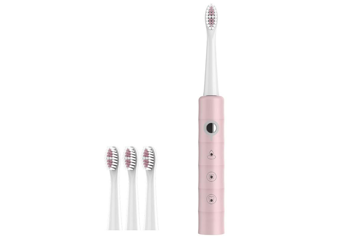 Electric Toothbrush for Adults Powerful Sonic Toothbrush 6 Modes with 4 Replacement Brush Heads - Pink - Image 4