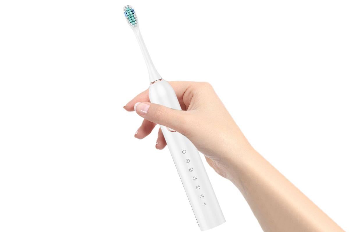 22000 VPM Electric Toothbrush for Adults with 10 Brush Heads and 6 Modes Toothbrush Sets - White - Image 5