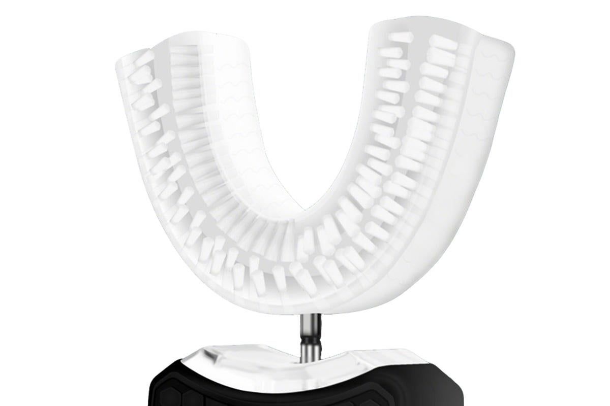 Rechargeable U-Shaped Electric Toothbrush Set for Daily Oral Care - Black - Image 4