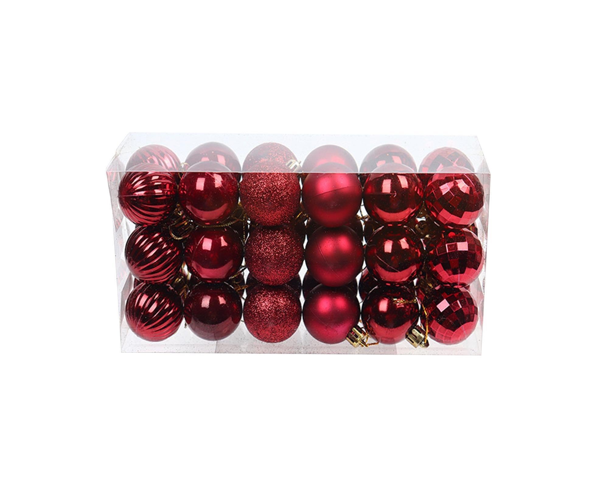 Shatterproof Xmas Ball-Wine Red - Image 1