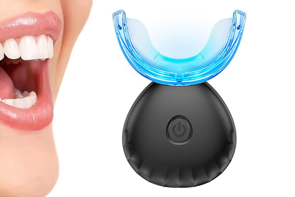 Portable Teeth Whitening Kit with Blue Light Technology - Black - Image 3