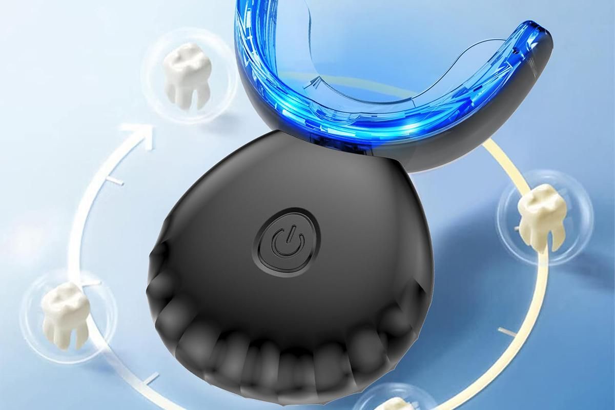 Portable Teeth Whitening Kit with Blue Light Technology - Black - Image 4