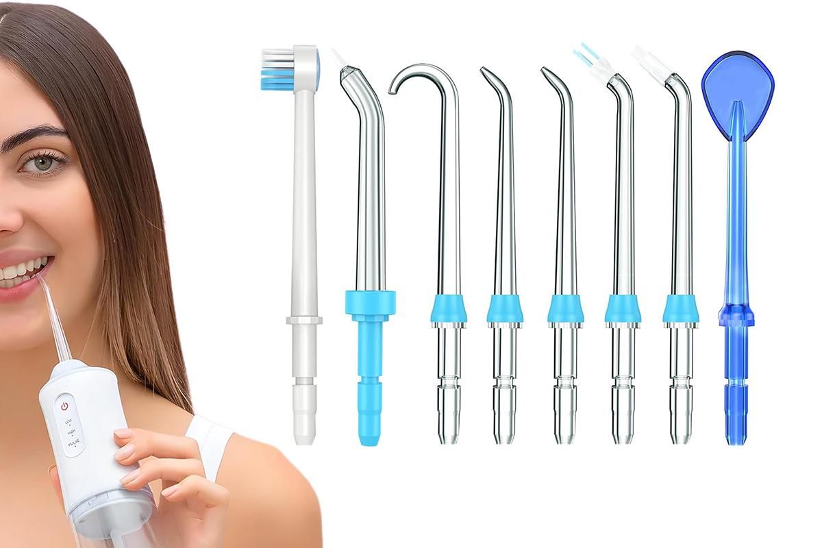8-Piece Nozzle Set For Waterpik Water Flosser And Dental Flosser - Image 1