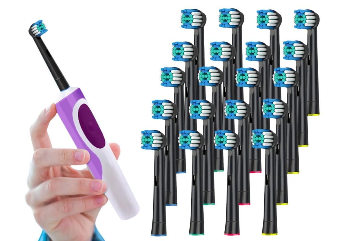 20 Pack Replacement Heads for Oral B Soft Electric Toothbrush Heads - Image 1
