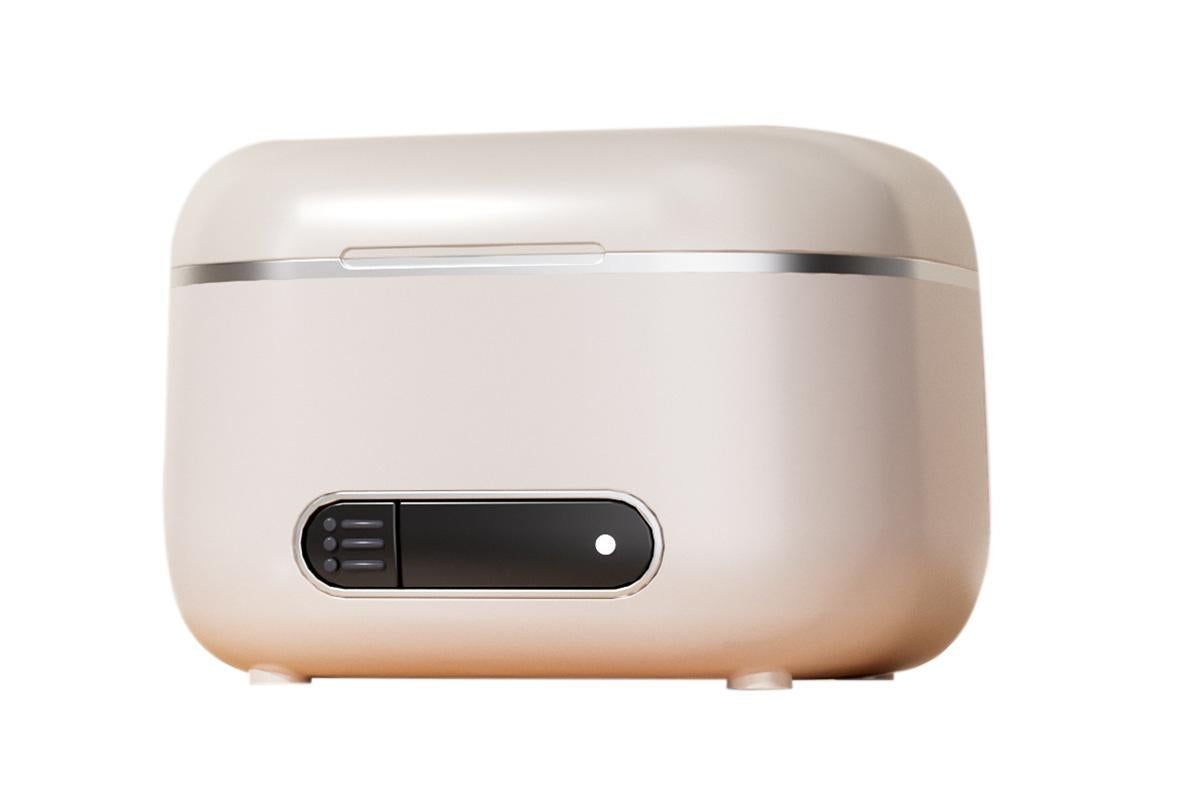 Ultrasonic Retainer Cleaner Machine 50kHz Ultrasonic Dentures Cleaner for Night Guards Braces Aligner Toothbrush Jewelry and More - Beige - Image 2