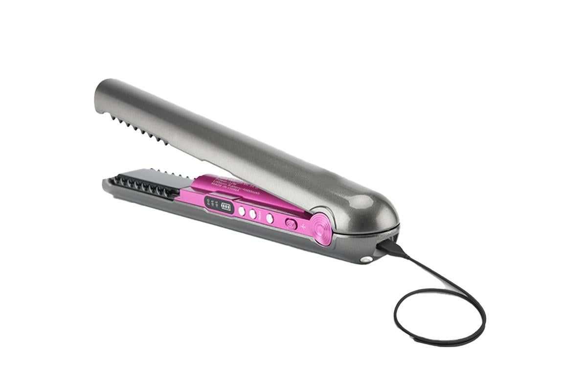 2-in-1 Rechargeable Cordless Flat Iron Hair Straightener Hair Curler - Image 4