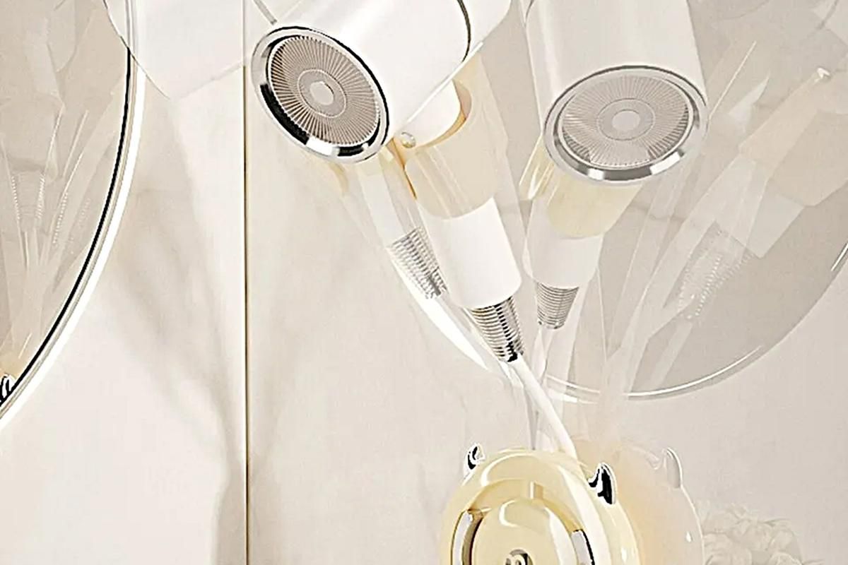 Hands-Free Hair Dryer Holder Adjustable Lazy Bracket -Yellow-silver - Image 4