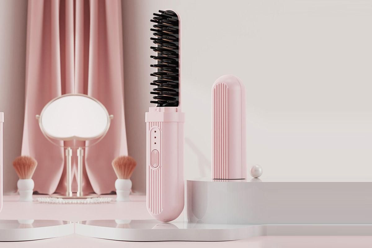 Hair Straightening Comb Negative Ion Heated Straightener Brush Curler - Image 3