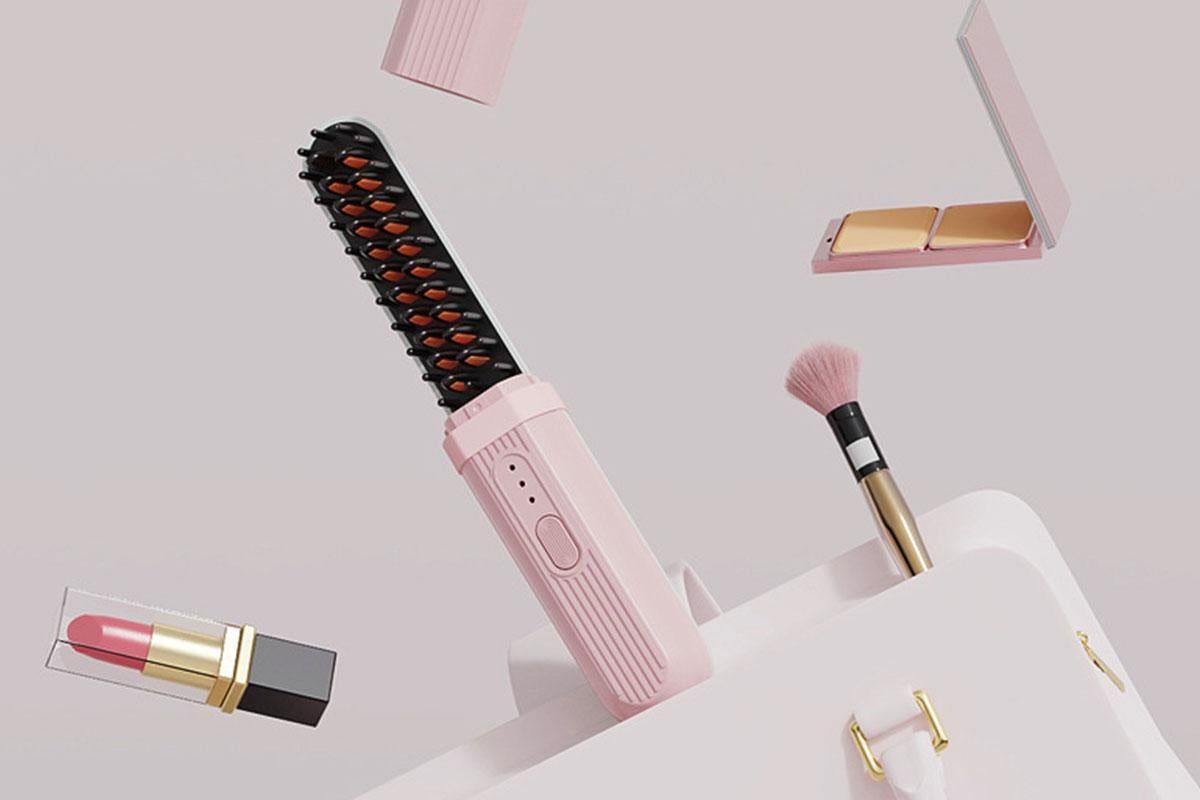 Hair Straightening Comb Negative Ion Heated Straightener Brush Curler - Image 6