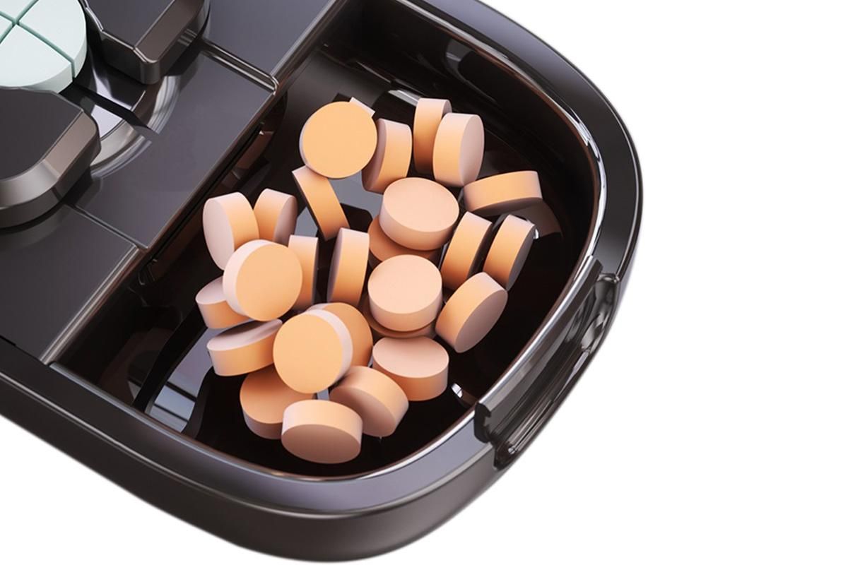 Pill Cutter Pill Splitter for Small and Tiny Pills 1/2 Adjustable Pill Organizer - Black 1/2 and 1/4 Pill Cutter - Image 3