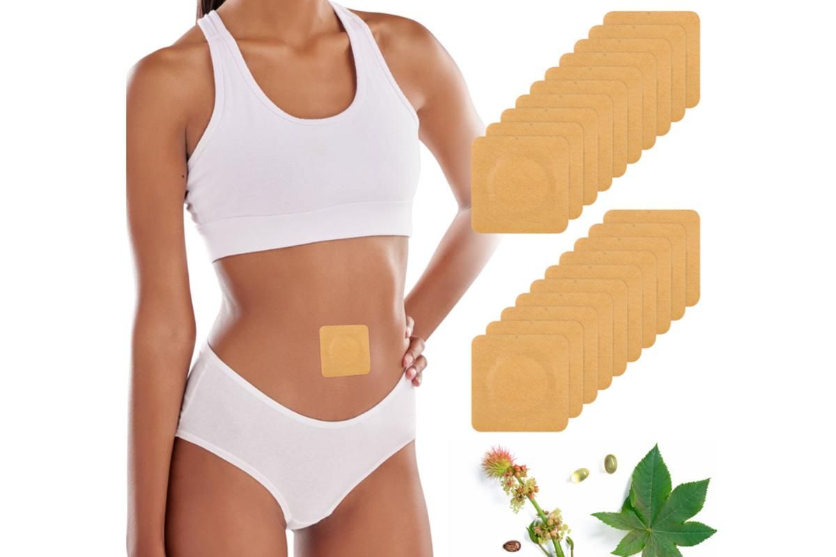 100PCS Disposable Castor Oil Patches Self-Adhesive Castor Oil Pack Belly Wrap for Waist Back Neck Arm - Image 5