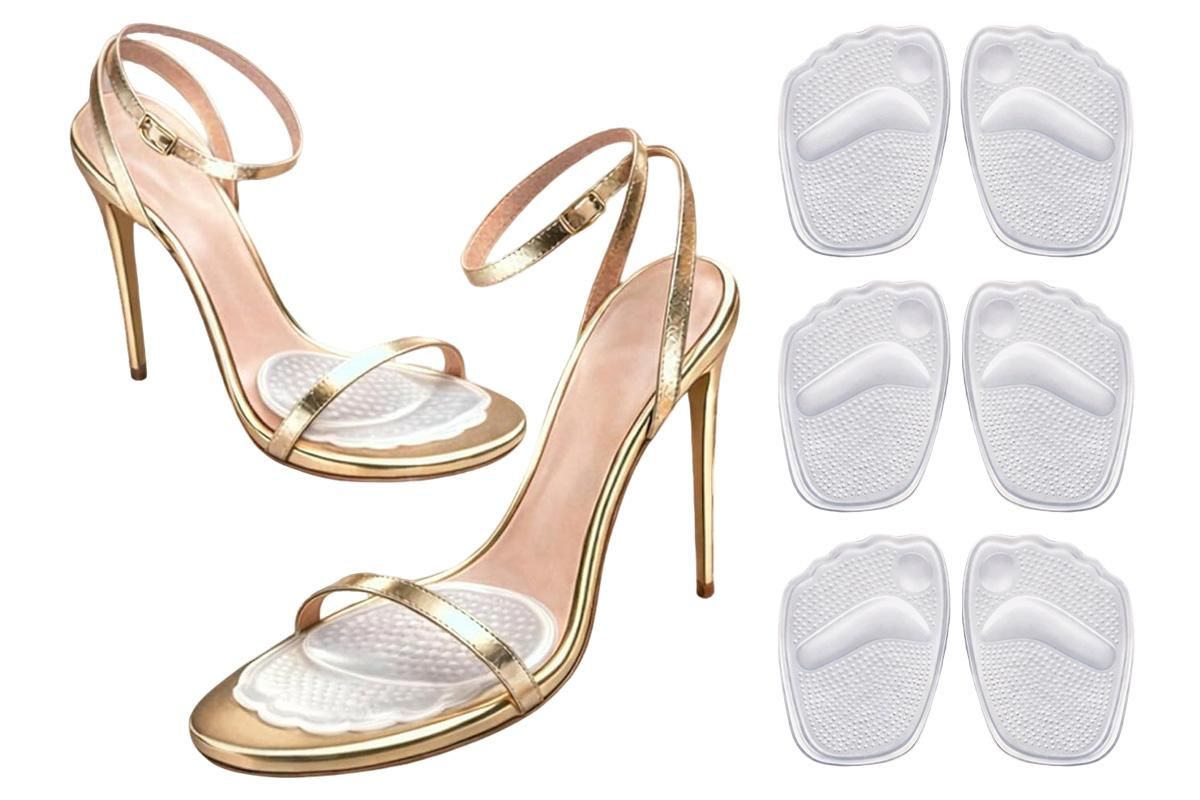 4Pairs Metatarsal Pads Women Ball of Foot Cushions Non-Slip Food Pads Heel Inserts - Image 1