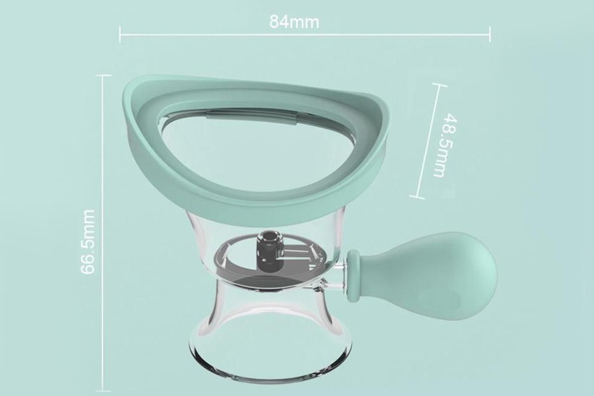 Manual Air Pressure Eye Cleaning Cup Clear Silicone Eye Cup -Blue - Image 6