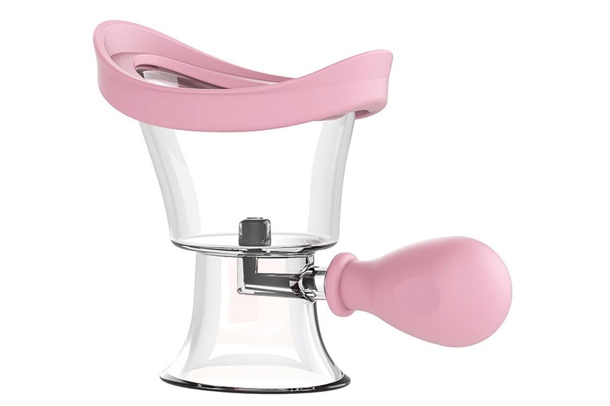 Manual Air Pressure Eye Cleaning Cup Clear Silicone Eye Cup -Pink - Image 2