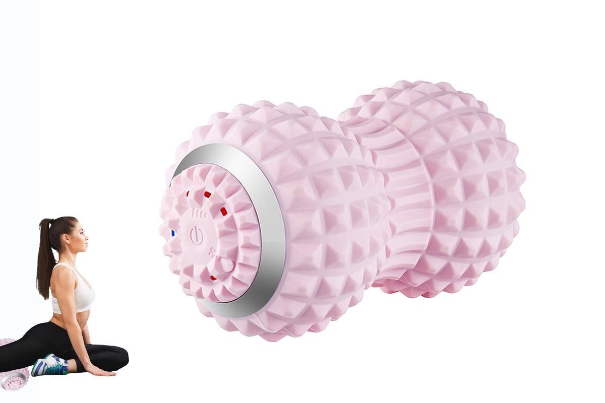 Vibrating Roller Massager Electric Massage Ball Back Foot Muscle Pain Relief -Light Pink - Image 1