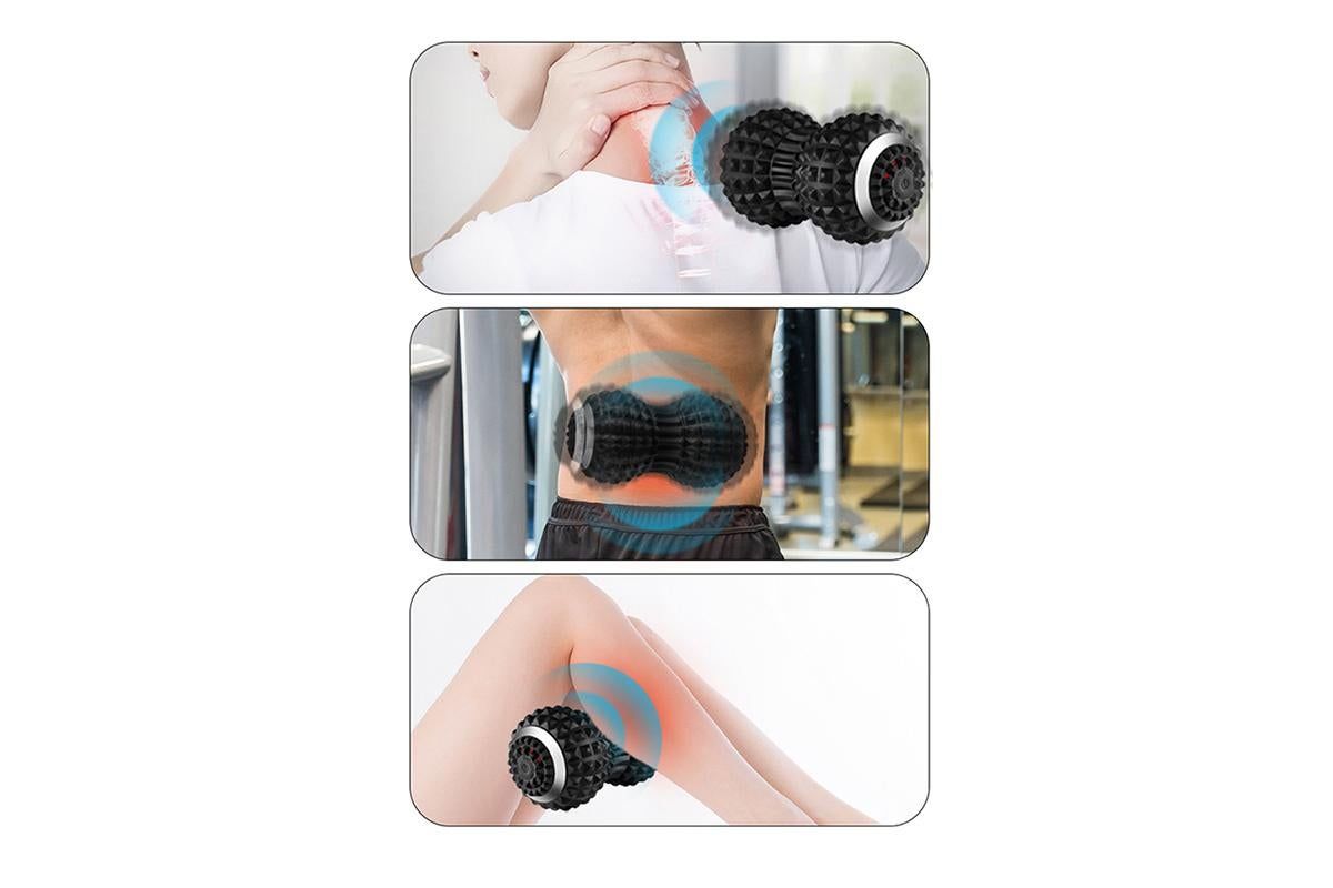Vibrating Roller Massager Electric Massage Ball Back Foot Muscle Pain Relief -Black - Image 4
