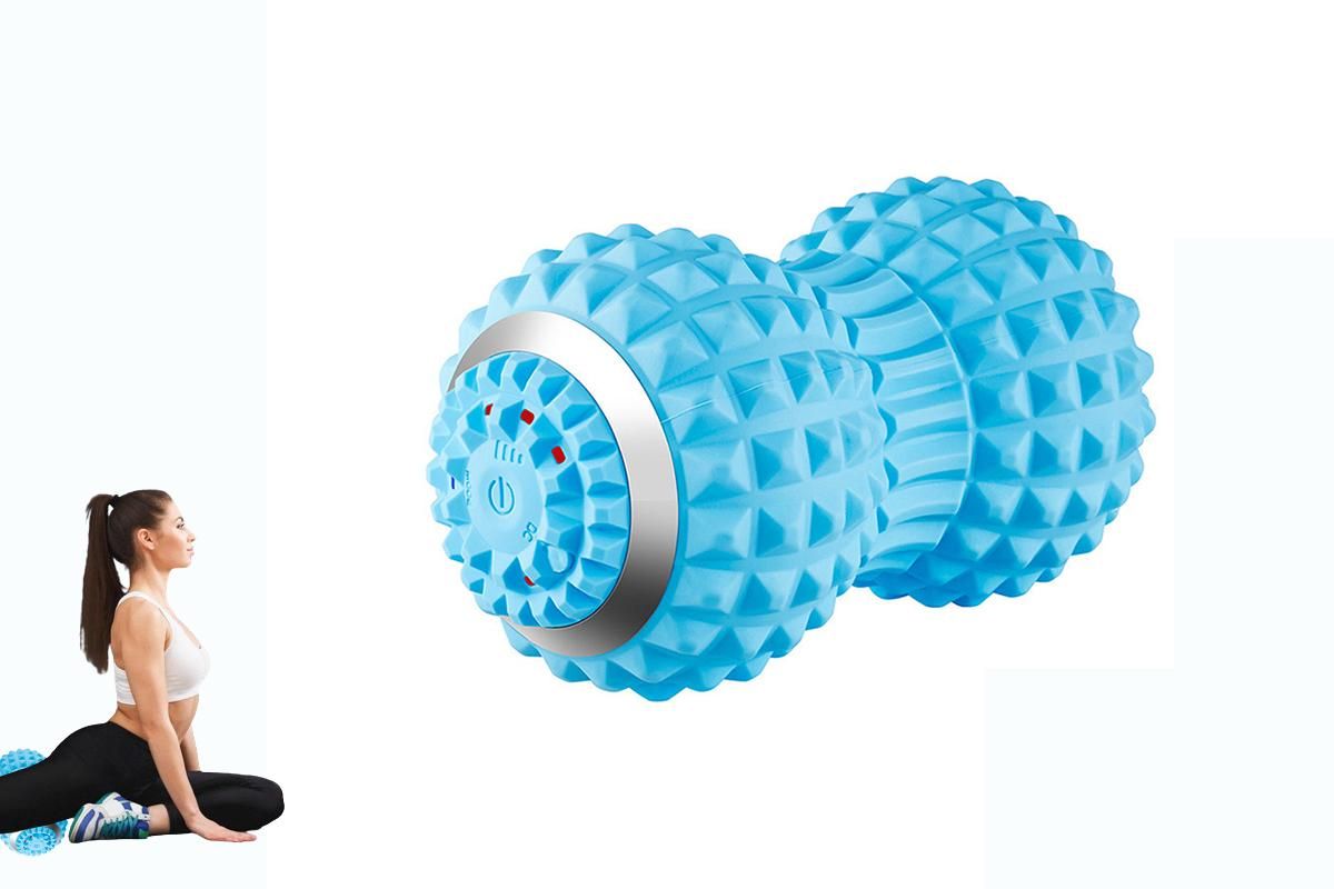 Vibrating Roller Massager Electric Massage Ball Back Foot Muscle Pain Relief -Light Blue - Image 1