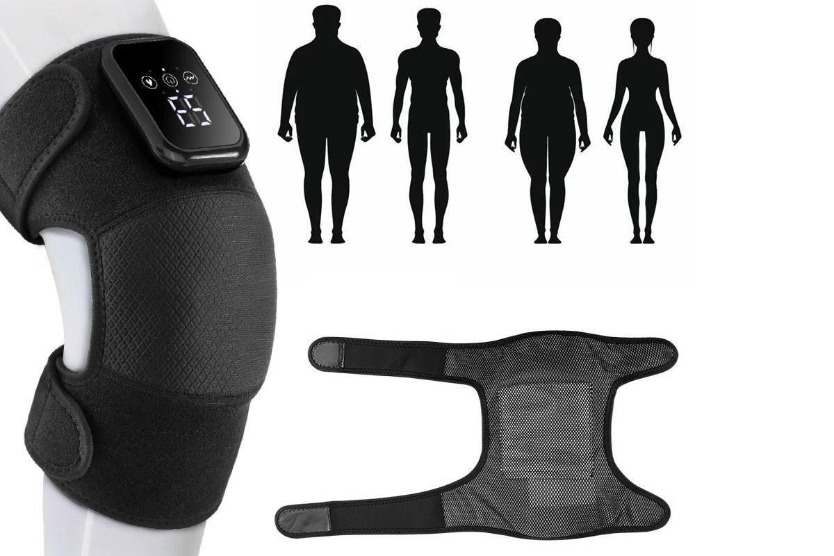 Knee Massager with Heat Vibration Electric Heated Knee Brace with 3 Heat Levels - Image 4