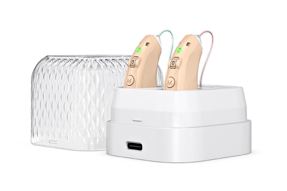 Smart Noise Reduction BTE Hearing Aid with Charging Case Rechargeable Sound Amplifier - Cuticolor - Image 2
